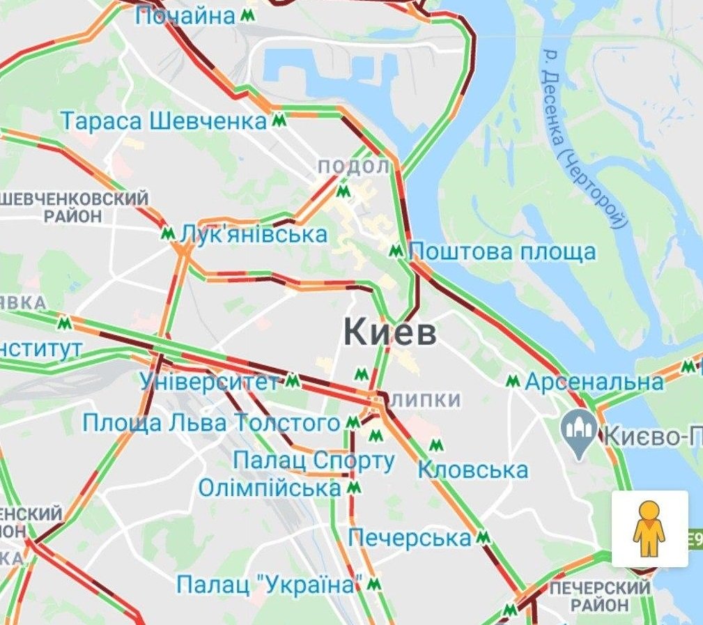 Карта пробки киев 23 июня